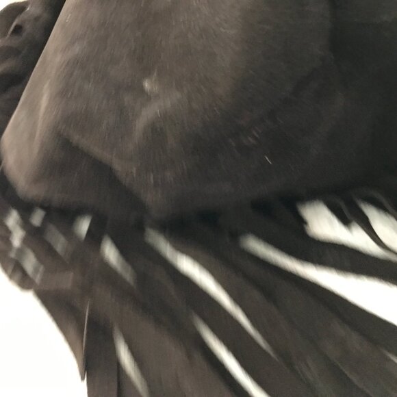 J.J. Winters Fringe Suede Black Boho Hippie Crossbody Shoulder Bag Braided Strap - Picture 5 of 14